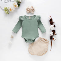 Spring And Autumn Flying  Long Sleeve Jumpsuit Lace Pants