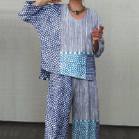 Women's Retro Polka Dot Abstract Art Two-piece Sets