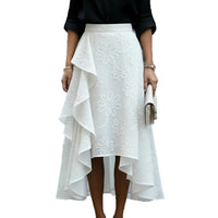New Irregular Wave-Hem Elegant Skirt