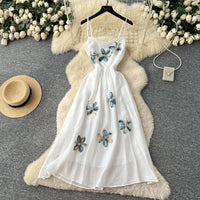 French-style Vacation-look Sweet Strap Dress For Women