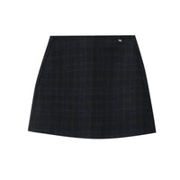 Korean Retro Plaid Women's Autumn High-waist Design Skirt