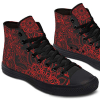 Printed Couple High Top Canvas Shoes
