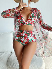 Fashion Multicolor Printed Bikini Women's Swimsuit