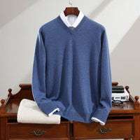 Men's Pure Cashmere Long-sleeved Knitted Base Sweater