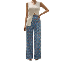 Womens Simple All-Match Printed High-Elastic Casual Pants