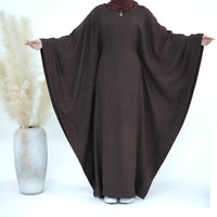 Women's Waist-Cinching Batwing Sleeve Dress