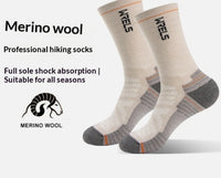 Mens And Womens Tall Wool Hiking And Running Socks