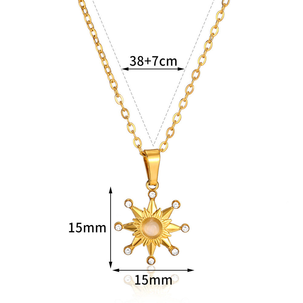 European And American Retro Personalized Sun Necklace