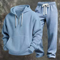 Solid Color Long Sleeved Long Pants Two-piece Set Sporty And Minimalist