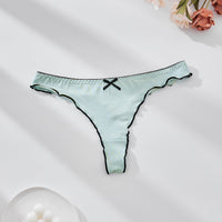Comfortable Breathable Traceless Solid Color Bow Women's Underwear