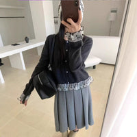 Women's Knitted Cardigan Loose Lazy Style Short Top