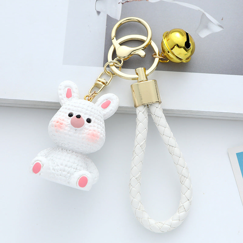 Resin Wool Animal Car Key Ring Cute Pendant