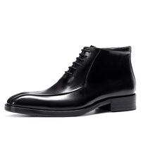 Men's Genuine Leather Pointed Toe Business Suit