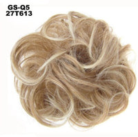 New Trendy Design Women Wavy Curly Messy Hair Bun Synthetic