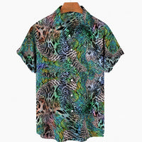 Casual Fashion 3D Digital Printing Short Sleeve Shirt Men