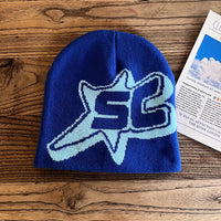 Knitted Hats Hip-hop Style Letter Caps Warm Outdoor Wear