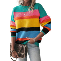 European And American Retro Easy Matching Drop-shoulder Round Neck Sweater