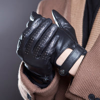 Sheepskin leather touch screen hand