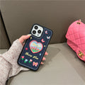 Ins Jeans Embroidery Flower Love Mobile Phone Case