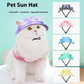 Dog Cat Sun-shade Sun Protection Hat Anti-off Adjustable String Clip Bucket Hat