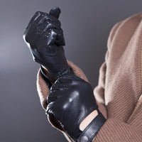 Sheepskin leather touch screen hand