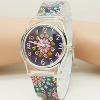 Floral quartz watch