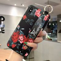 Compatible with Apple , Three-dimensional Embossed TPU Retro Style Wristband Mobile Phone Anti-fall Protective Shell