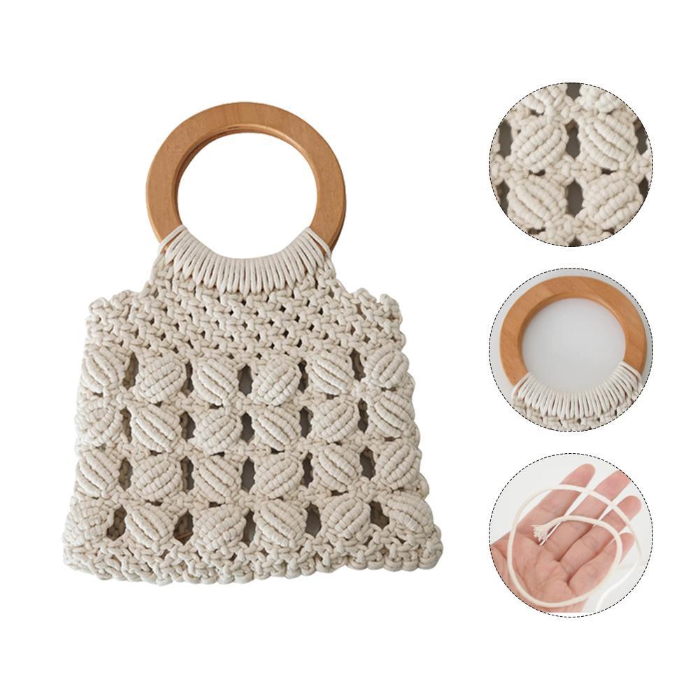 Fashion cotton rope straw women bags