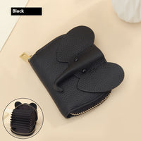 Leather Organ Card Holder Bags Creative Elephant Zipper Wallet Fashion Bag