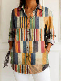 European And American Women's Animal-print Blouse