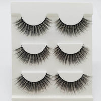 Three Pairs Of 3D Eyelash Natural Thick Multi-layer
