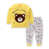 Children's clothing spring and autumn style Korean children's underwear set shoulder buckle cotton autumn clothes long pants