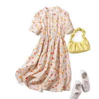 Elastic-waist Figure-flattering Slimming Dress