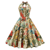 Vintage Style Red Slip Dress Made From Rayon With A Printed Pattern