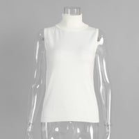 Womens Turtleneck Sleeveless Base Layer Top Sweater Cardigan Set