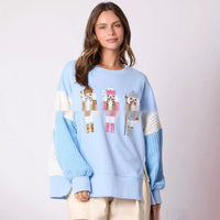 Women's Christmas Soldier Sequins Versatile Multicolor Hoodie