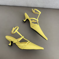 Empty Sandals Behind Women's Baotou