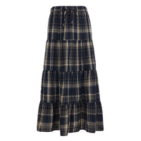 British Retro Plaid Patchwork A-Line Skirt