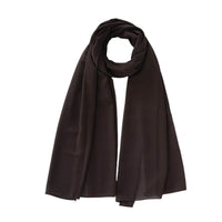 Women's Pure Color Pearl Chiffon Bubble Scarf Gauze Scarf