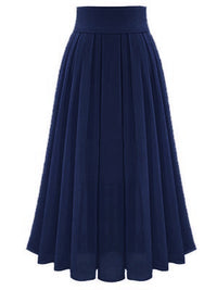 Solid Color High Waist Skirt For Women