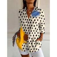 European And American Women's Animal-print Blouse