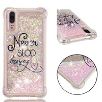 Transparent glitter quicksand TPU soft shell