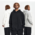 Thick Loose Solid Color Velvet Thickened Hooded Sweatshirt Male