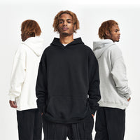 Thick Loose Solid Color Velvet Thickened Hooded Sweatshirt Male