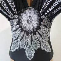 Women's Triangle Pattern Corset One-piece Swimsuit