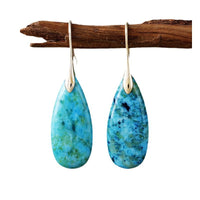High-quality, Light-luxury Teardrop Natural Phoenix Stone Drop Earringstrendy European And American-style Vintage Jewelry From TEMU Thats Flying Off The Shelves