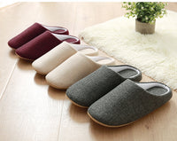 Men's Cotton Black Autumn Season Home Furnishing East Indoor Household Warm Slippers Soft Bottom Good Anti-skid Slippers