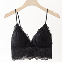 Sexy Lace Bra Nightclubs With Chest Pad French Triangle Cup Anti-exposure