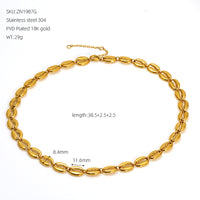 European And American Instagram-style Stainless Steel Shell Necklace