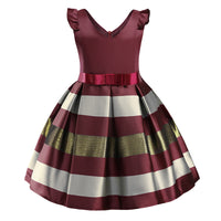 Girls bow beaded flower dress